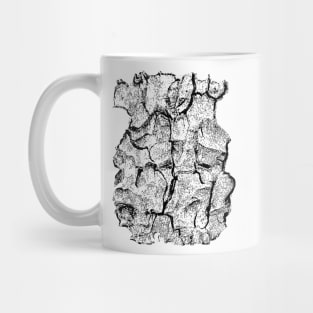 Abstract Shapes and Alien Faces in Black and White Mug